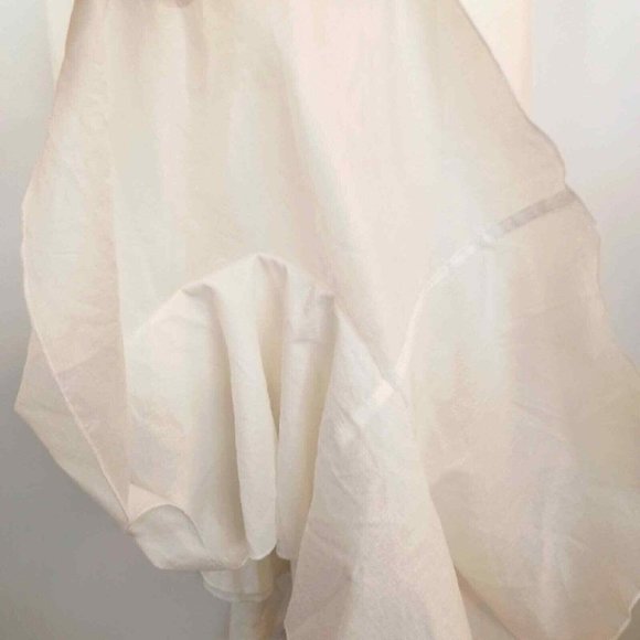 KISUII WMNS Sz S Smocked Black White Summer Midi Dress, Frill, Split Hem Layered - Picture 5 of 12